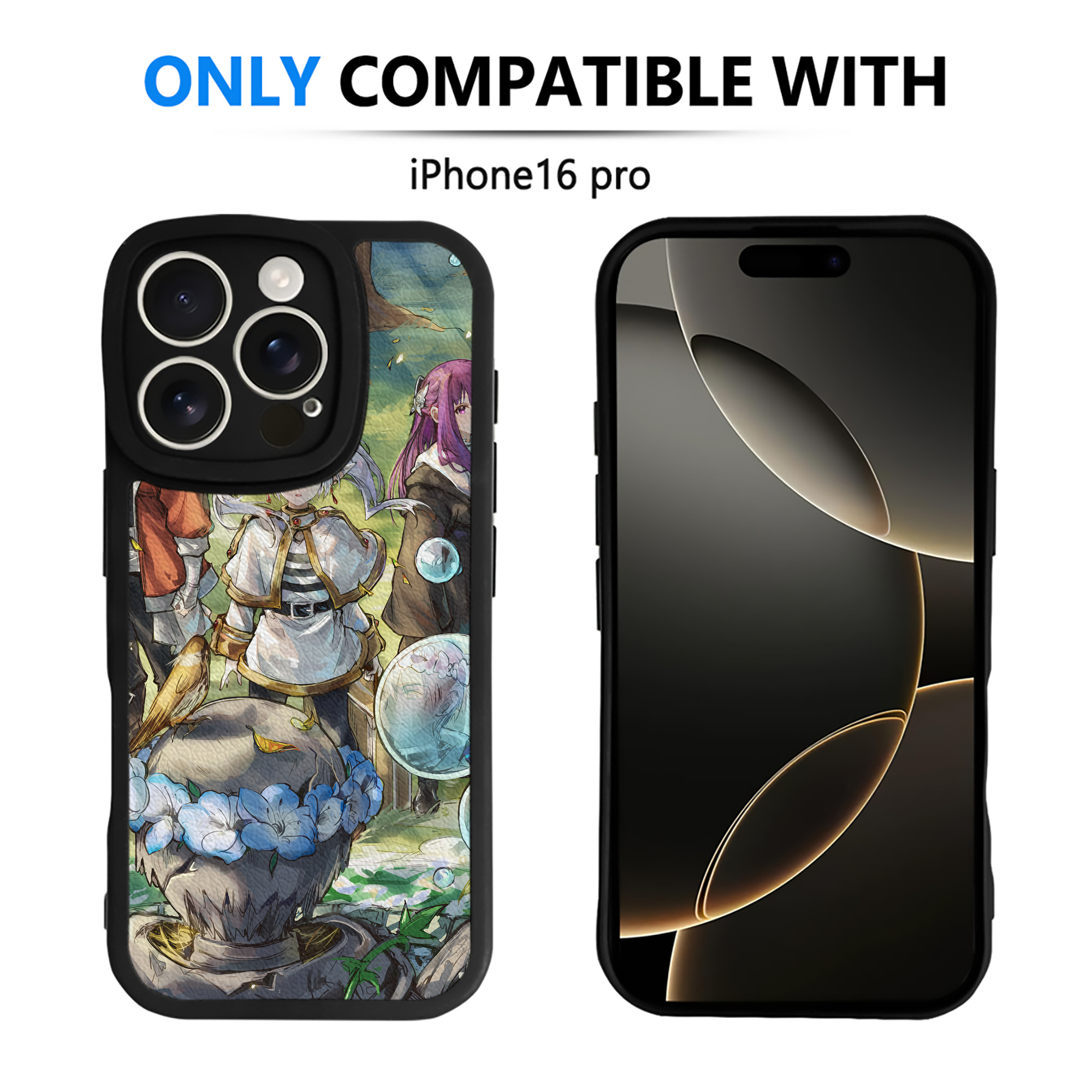 （画像用） 葬送のフリーレン Frieren 【iPhone 16シリーズ対応】シリコンスマホケース（レザー調） 材質：シリコン